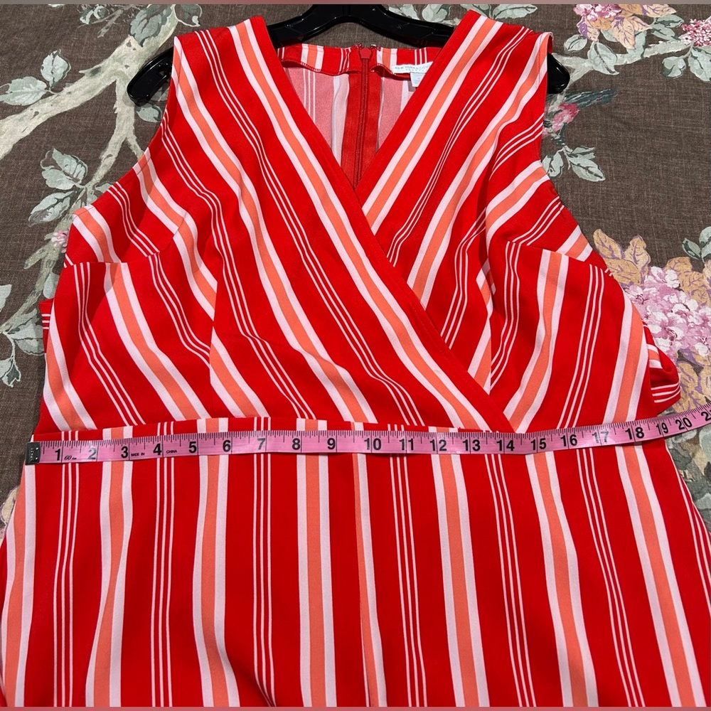 New York & Company Red and White Jumpsuit - Picture 6 of 9